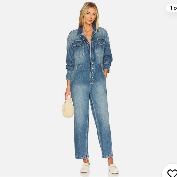 NWT Free People x Care FP Townes Jumpsuit in High Noon Size...